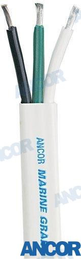 100'  Triplex Cable 8/3 AWG (3x8mm²) Whi