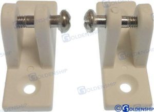90º DECK HINGE NYLON WHITE (PACK 2)