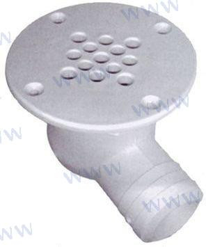 COCKPIT SCUPPER DRAINS 90º OUTLET WHITE