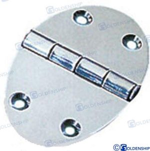 OVAL INOX HINGE 78X56 (PACK 2)
