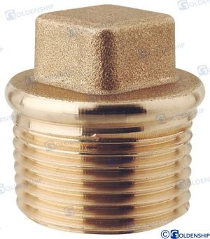 PLUG SQUARE HEAD 1''  M. BRASS CR