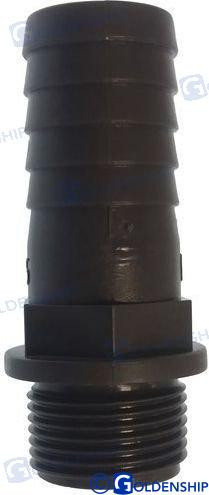 POLYPROPYLENE MALE HOSE CONNECTOR 1 1/2-