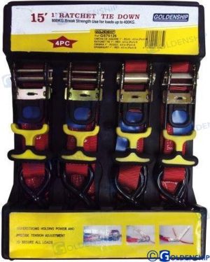 RATCHET TIE 1" - RED - 4,5 M (4)