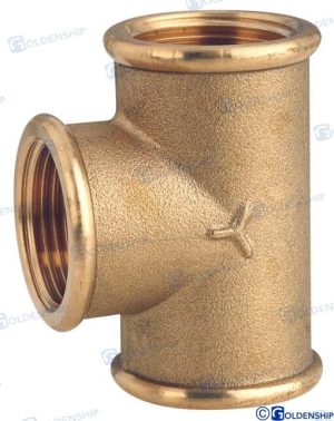 TEE 1/2'' F.F.F. BRASS CR